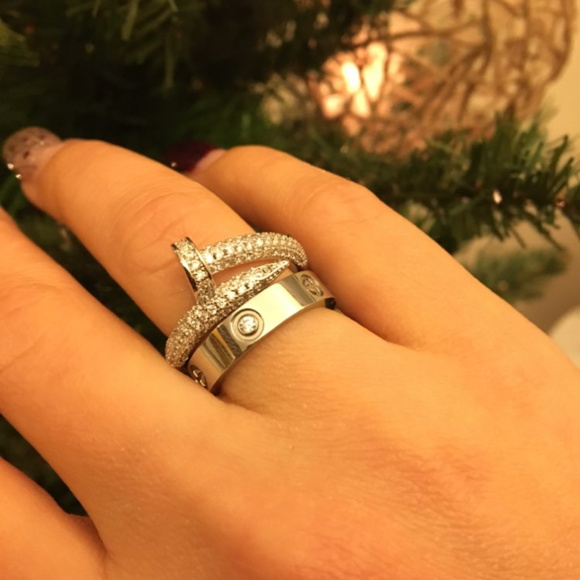 Nail Ring. CZ Wrap ring. - Picture 6 of 8